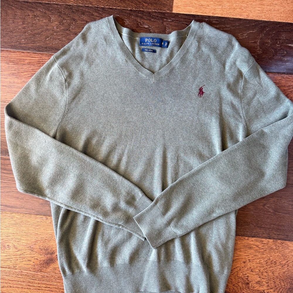 Polo by Ralph Lauren Men's Olive Green Sweater